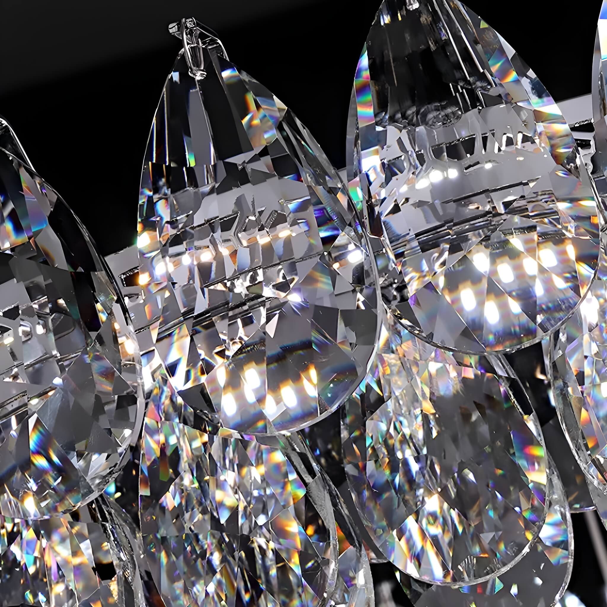 One Ring Crystal Pendant Light Living Room- detail2 | Sofary Lighting