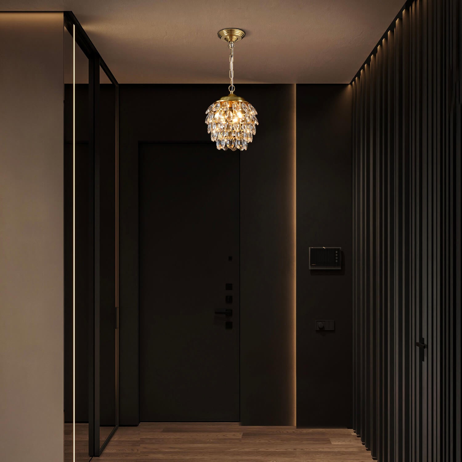 【Open Box - Save Big】Pine Cone Shape Crystal Chandelier-Only 2 left