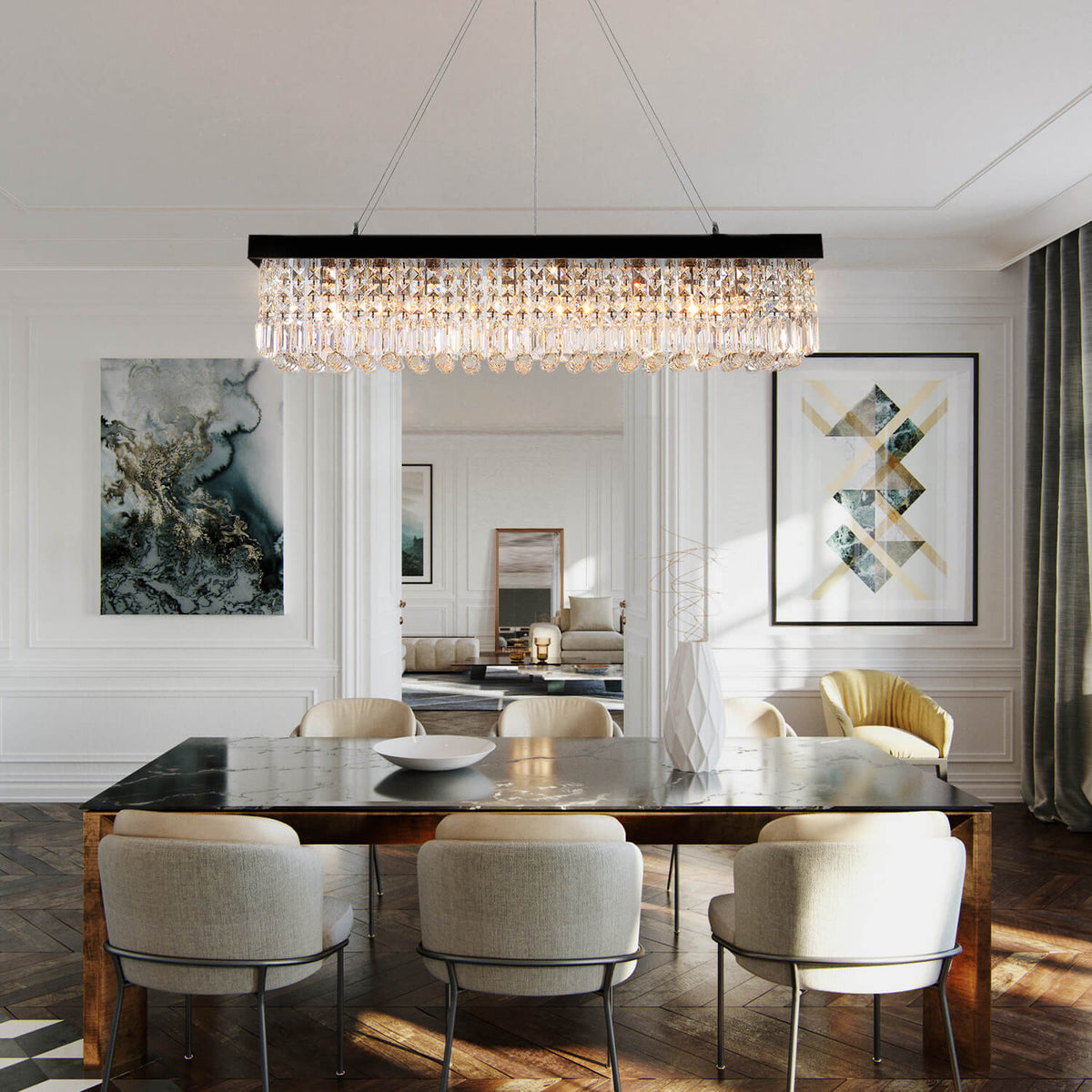 Rectangular Dining Room Lighting