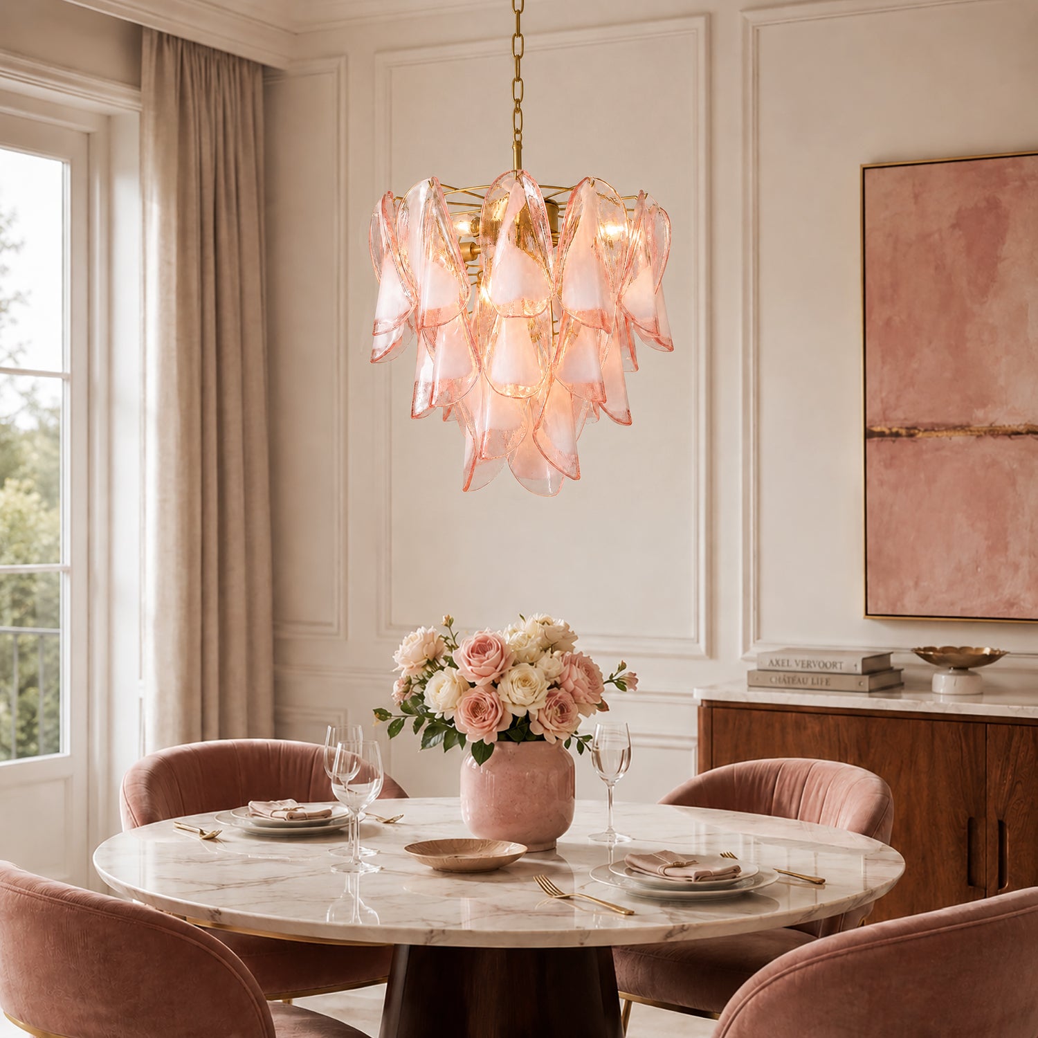 rosavelle-modern-romantic-pink-glass-petal-chandelier-dining-room-sofary-lighting