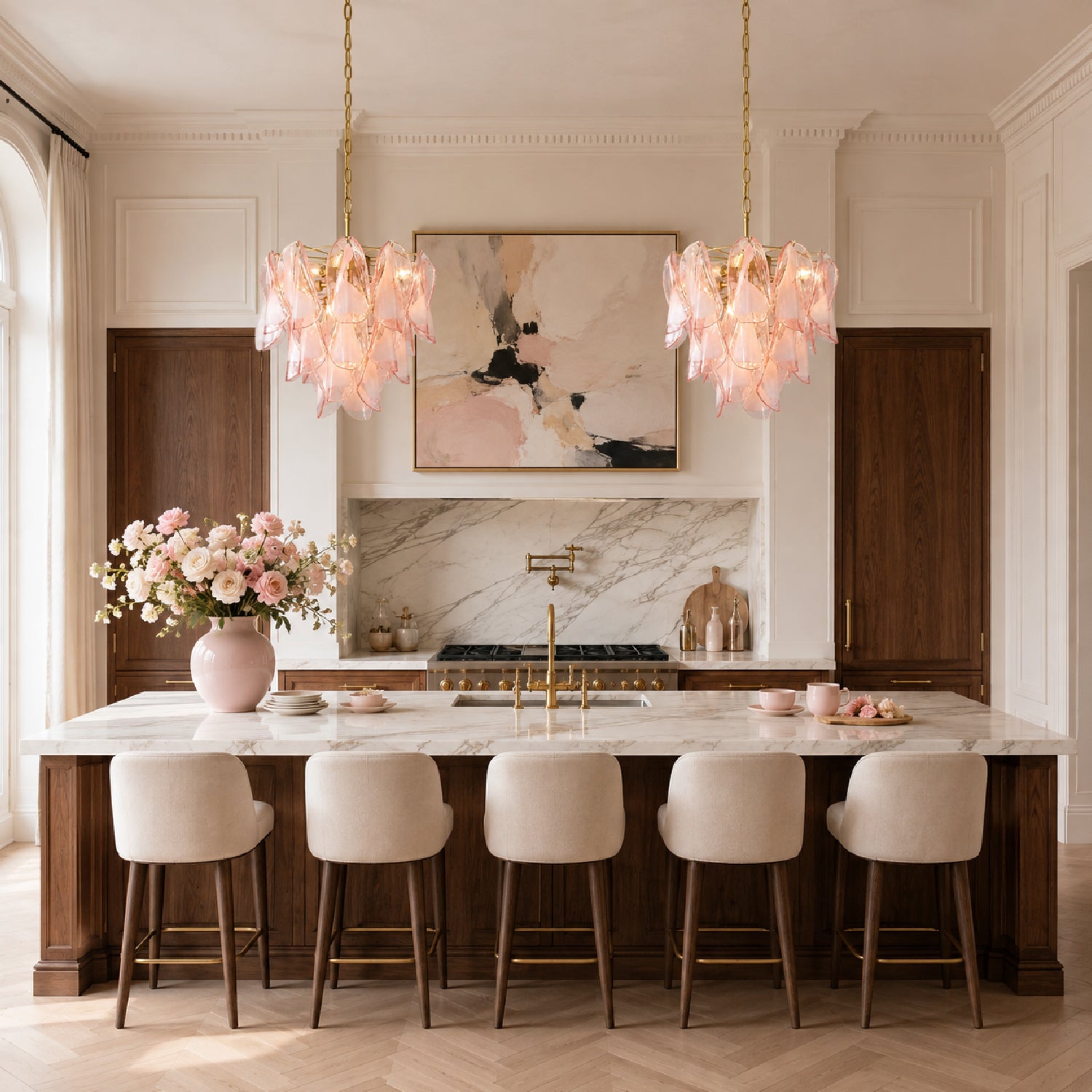 rosavelle-modern-romantic-pink-glass-petal-chandelier-kitchen-island-sofary-lighting