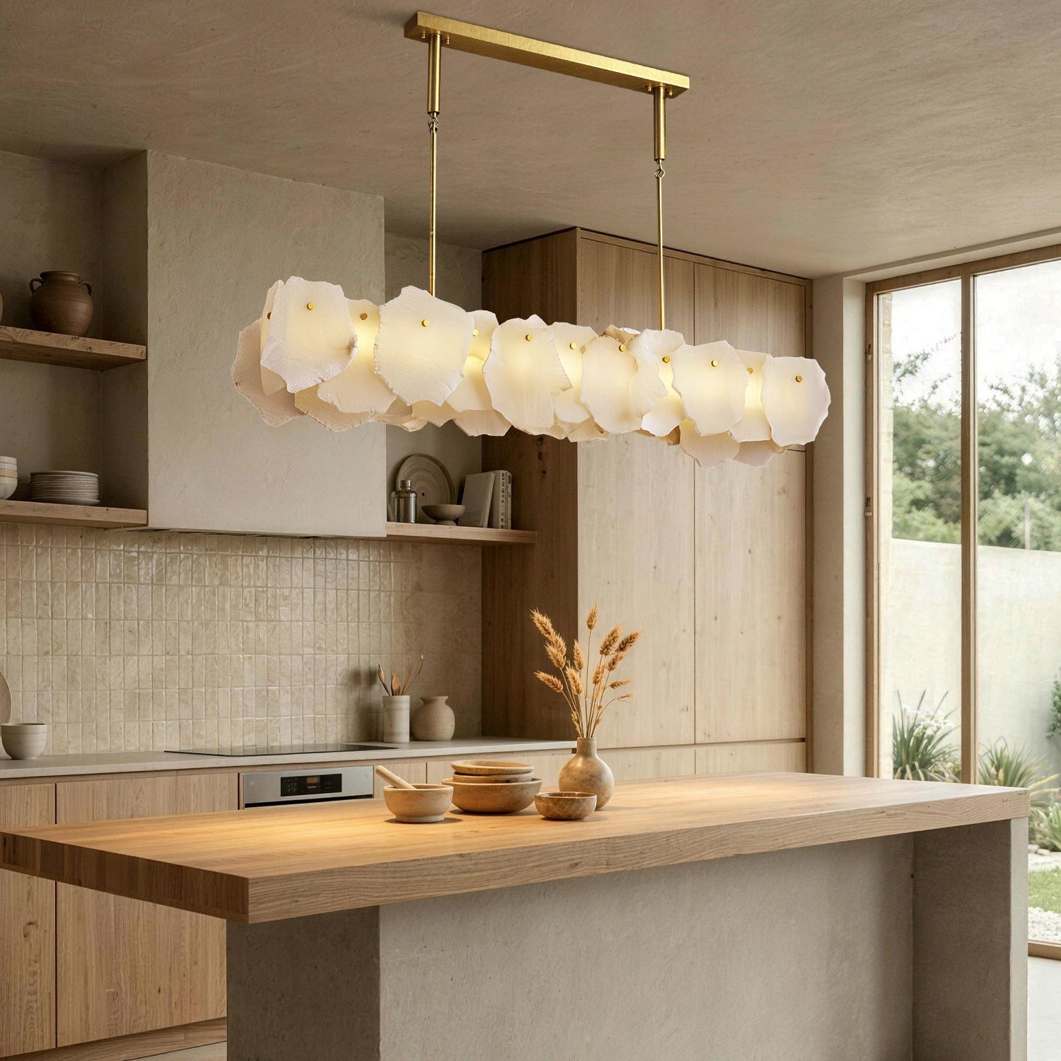 seravelle-modern-luxury-white-alabaster-petal-linear-chandelier-kitchen-island-CH553-20260513