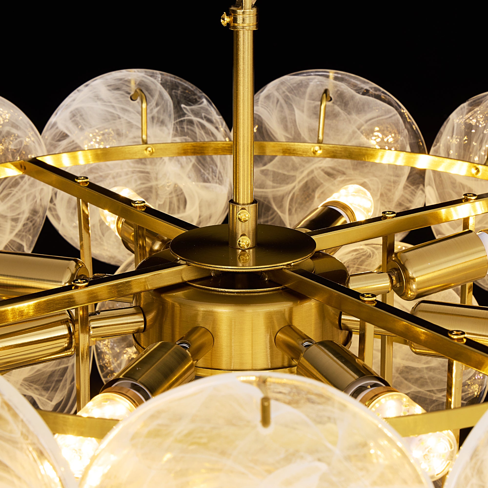 serenelle-modern-luxury-gold-glass-layered-disc-chandelier-frame-deails