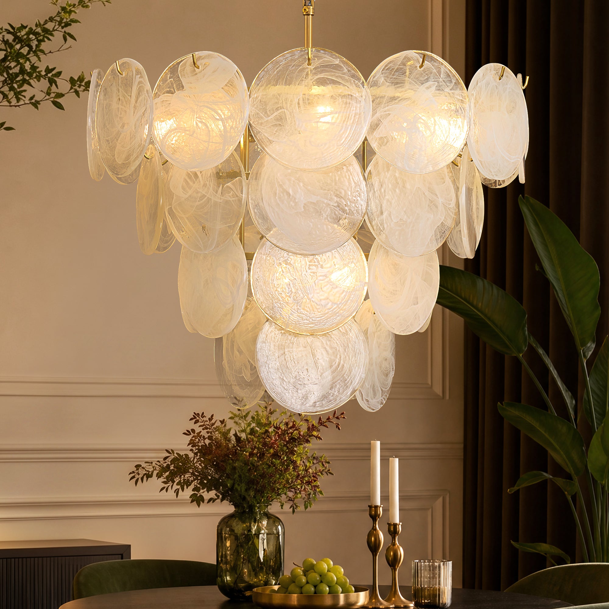serenelle-modern-luxury-gold-glass-layered-disc-chandelier-with-table