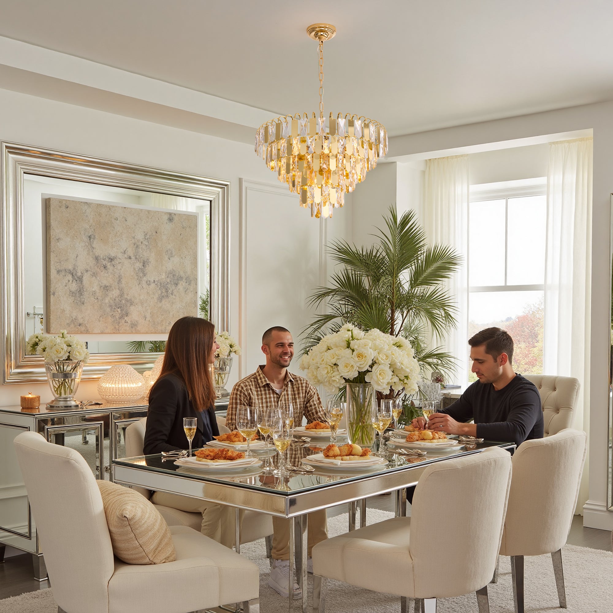 serenova-modern-luxury-gold-crystal-tiered-round-chandelier-dining-room