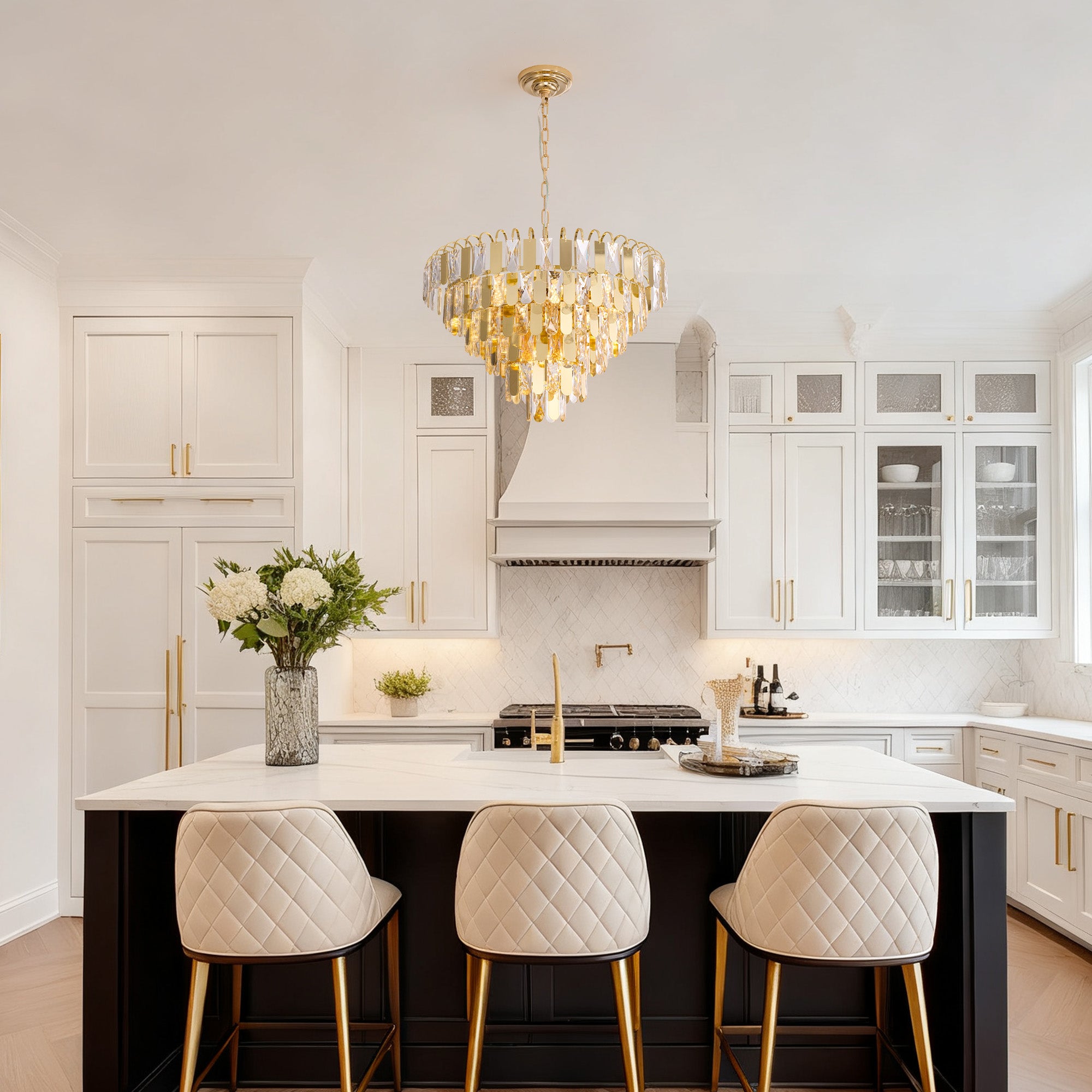 serenova-modern-luxury-gold-crystal-tiered-round-chandelier-kitchen-island