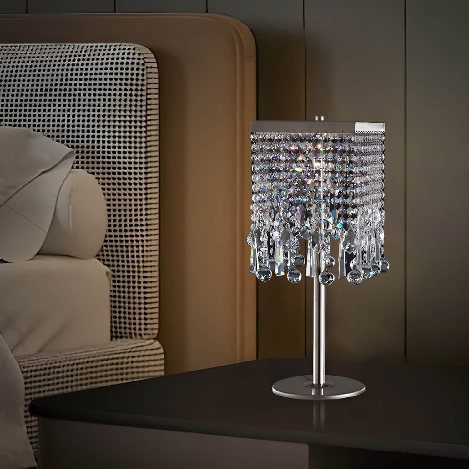 Sleek Crystal Table Lamp for Living Room Bedroom and Study-bedroom|Sofary