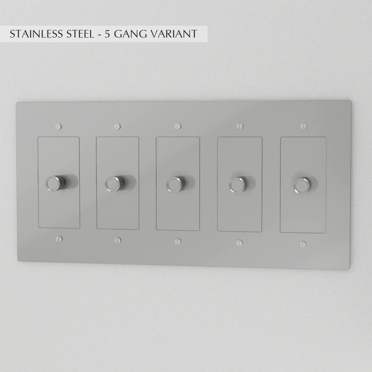 the-brass-dimmer-switch-5-gang-stainless-steel | Sofary Lighting