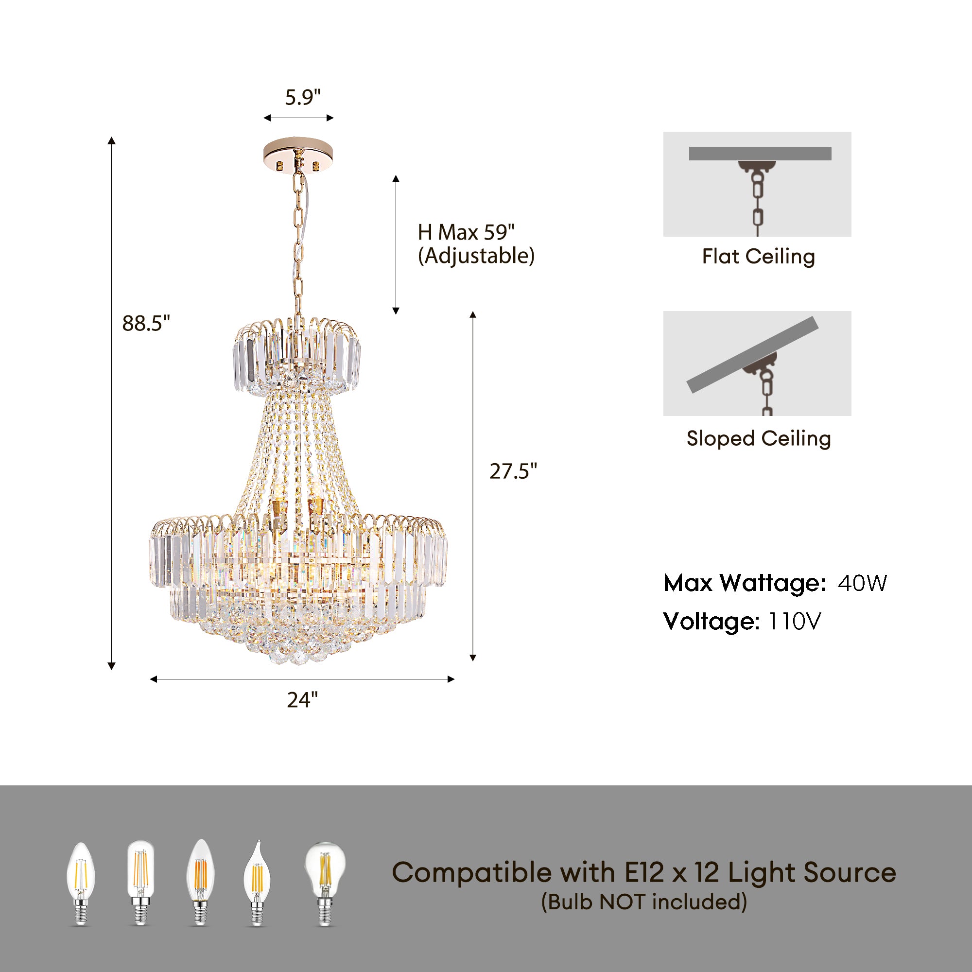 Valerisse chandelier dimensions adjustable chain and ceiling compatibility