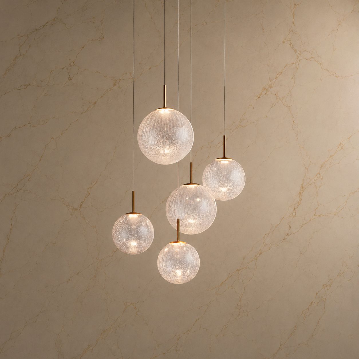 Veritas 5-Light Sculptural Chandelier — compact five-globe design, ideal for medium foyers or intimate dining areas | Sofary Lighting