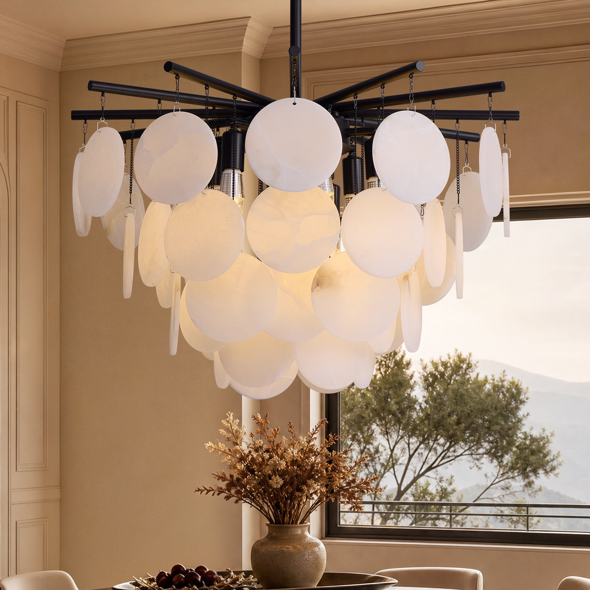 vessara-modern-organic-alabaster-disc-chandelier-sofary-lighting