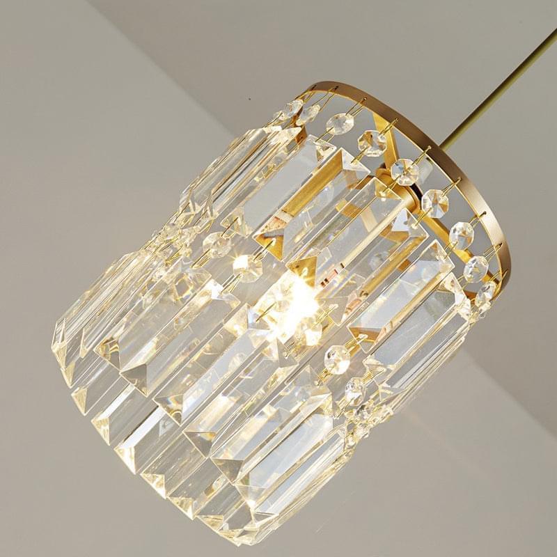 1- Light Gold Crystal Linear Pendant Light - Details | Sofary