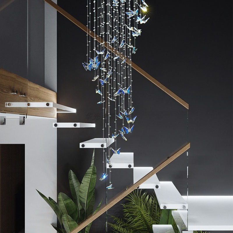 Butterfly Shape Crystal Chandelier - Ceiling Light - Staircase | Sofary