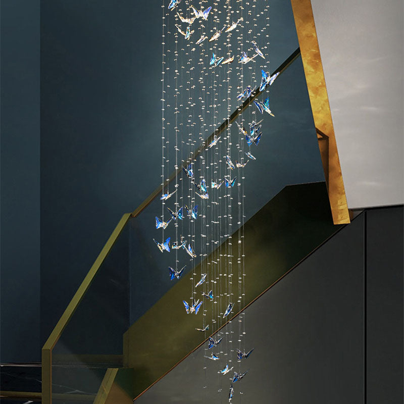 Butterfly Shape Crystal Chandelier - Ceiling Light - Staircase | Sofary