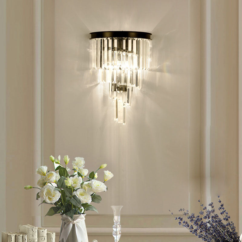 Modern 4-Tiers Crystal Wall Sconce - Living Room | Sofary