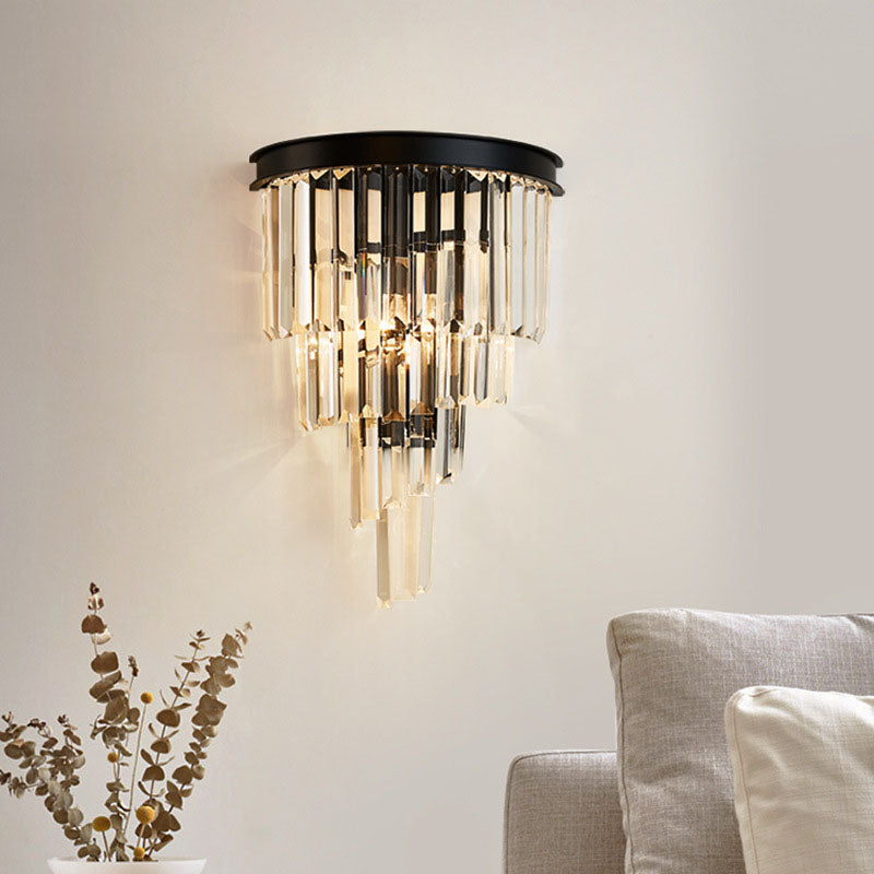 Modern 4-Tiers Crystal Wall Sconce - Living Room | Sofary