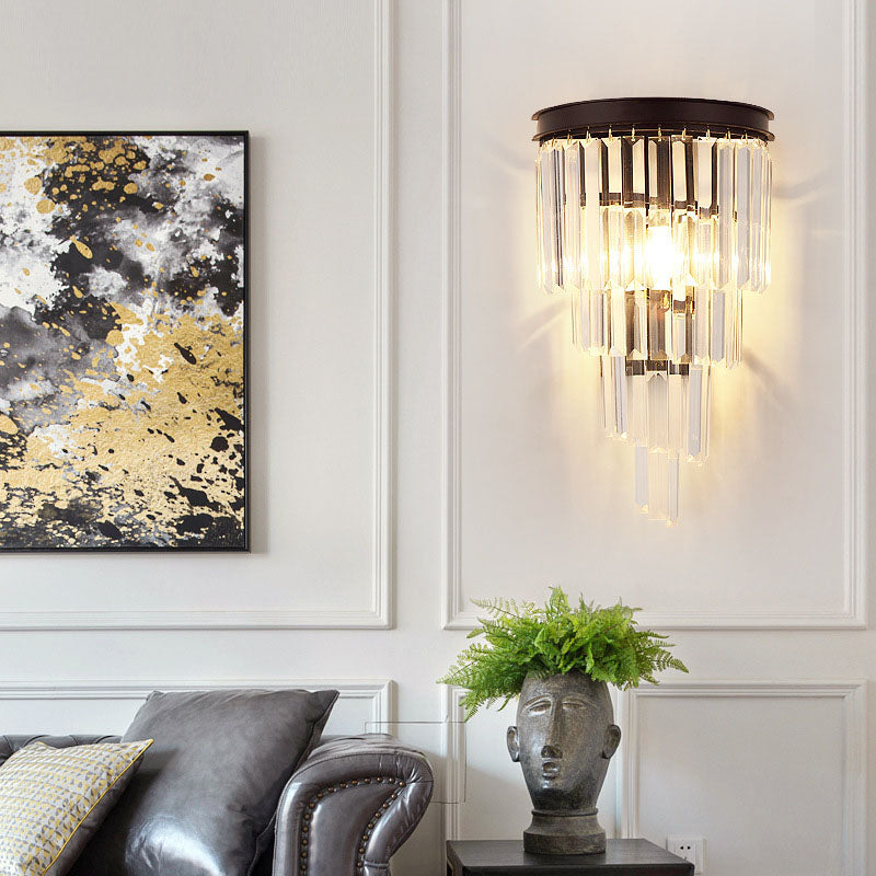 Modern 4-Tiers Crystal Wall Sconce - Living Room | Sofary