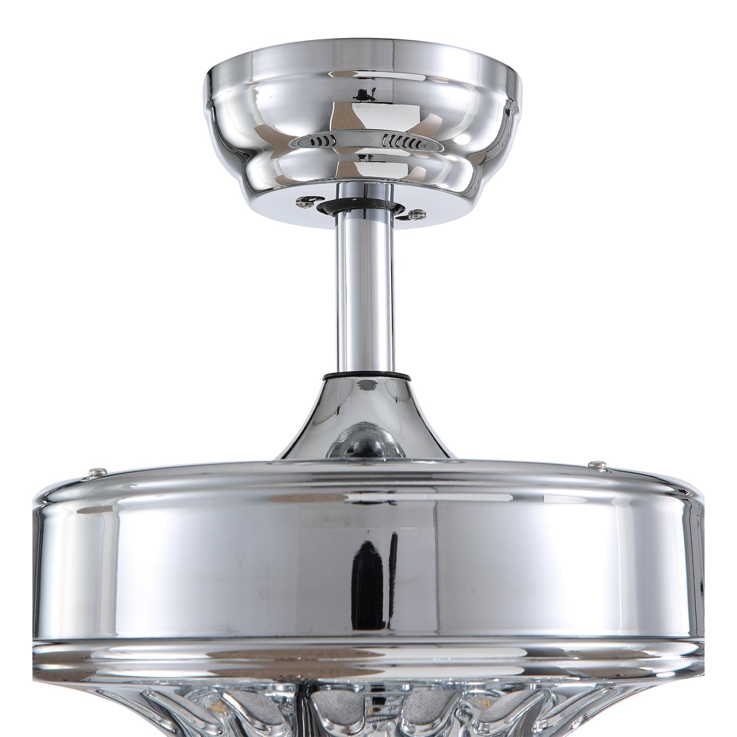 Lumi Farmhouse Crystal Ceiling Fan Light