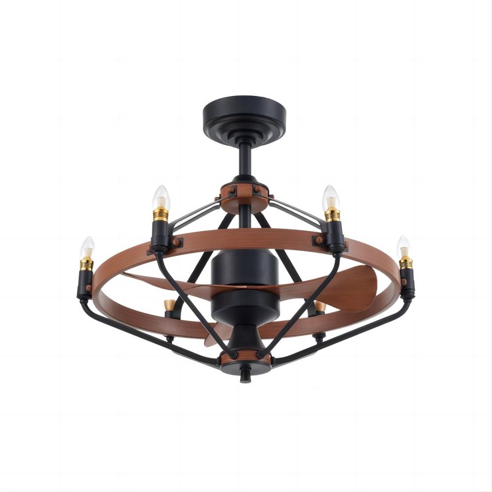 26" Caged Ceiling Fans with Lights--room