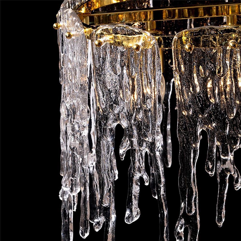 Rectangle Icicle Glass Chandelier