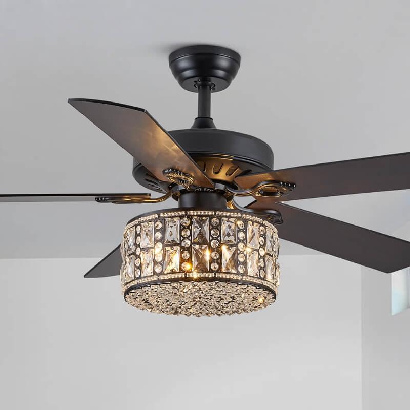 5 - Blade Double Layer Drum Ceiling Fan with Remote Control