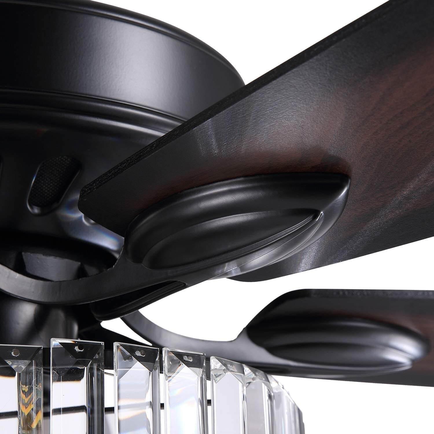 Lumi Farmhouse Crystal Ceiling Fan Light