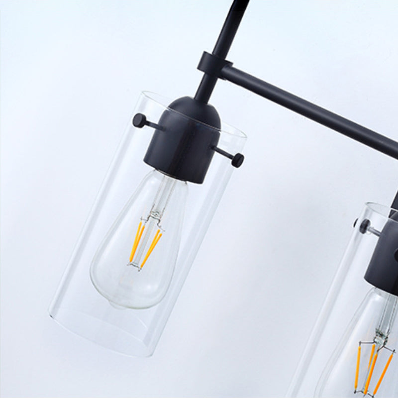 Black Clear Glass Modern Vanity Light - Lampshade Detail | Sofary