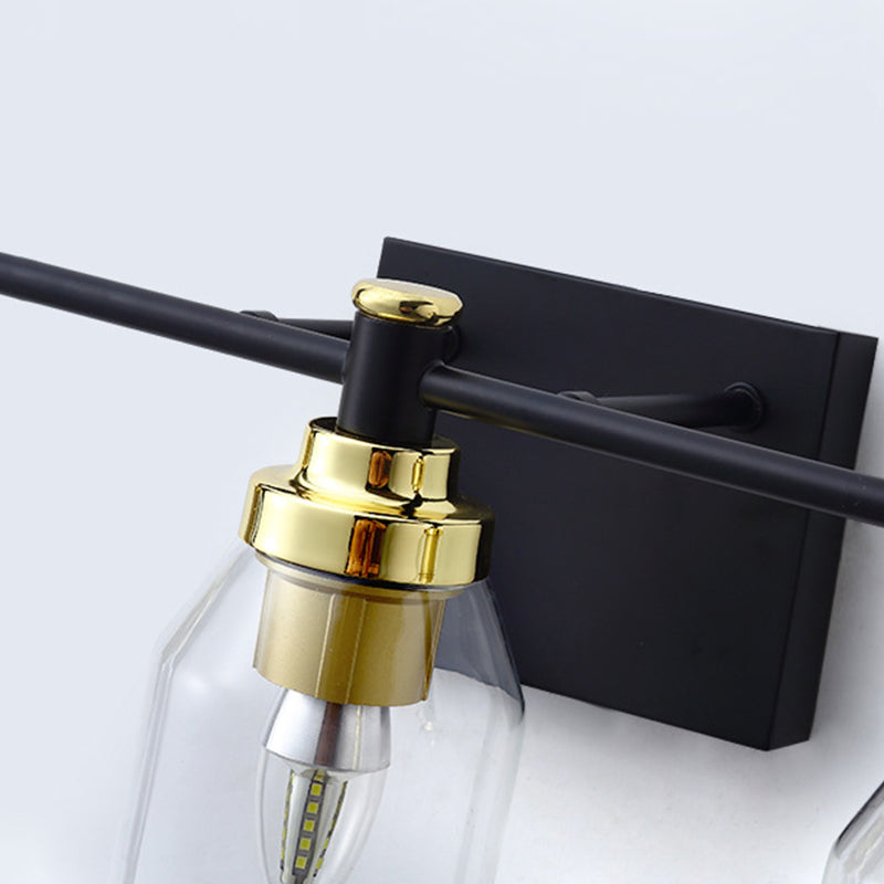 Black and Gold Glass Modern Vanity Light - Detail | Sofary