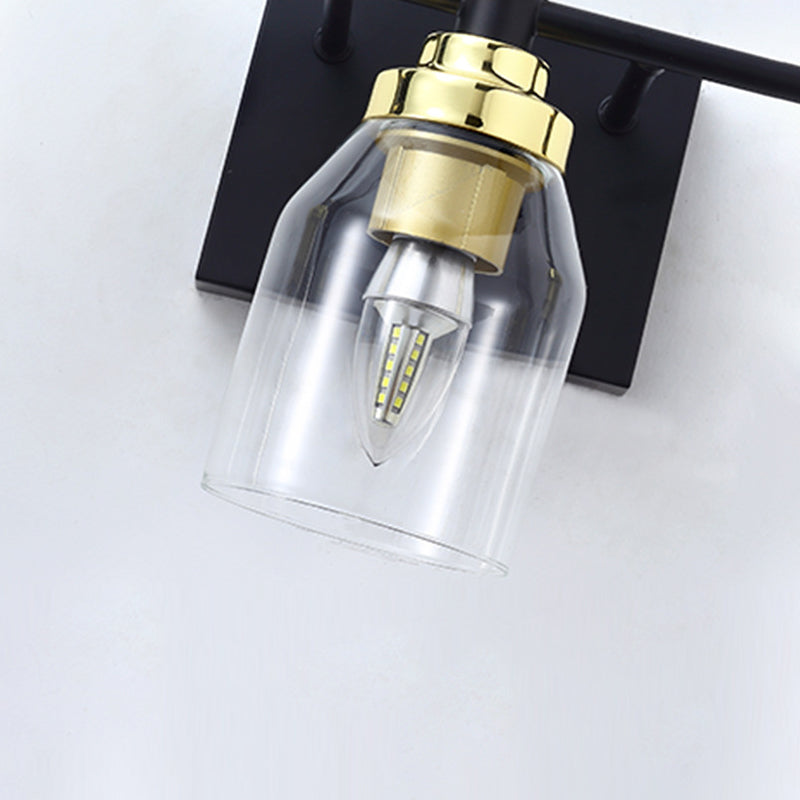 Black and Gold Glass Modern Vanity Light - Lampshade Detail | Sofary