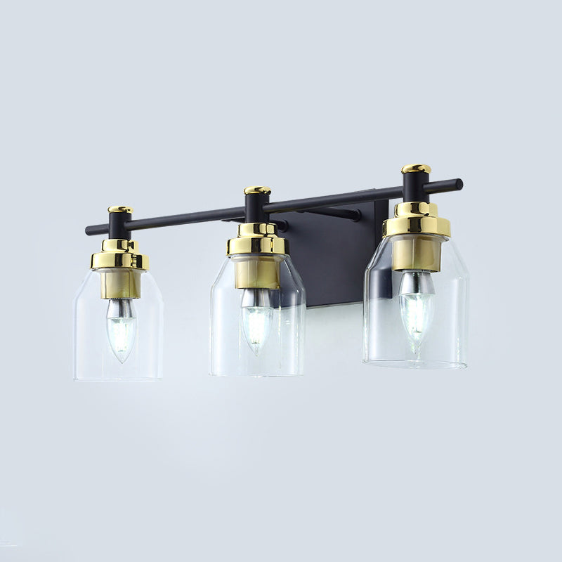 Black and Gold Glass Modern Vanity Light | Sofary
