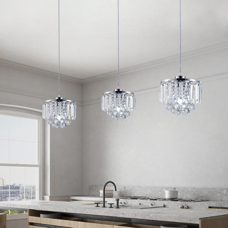Clear Crystal Linear Pendant Light - Kitchen Island | Sofary