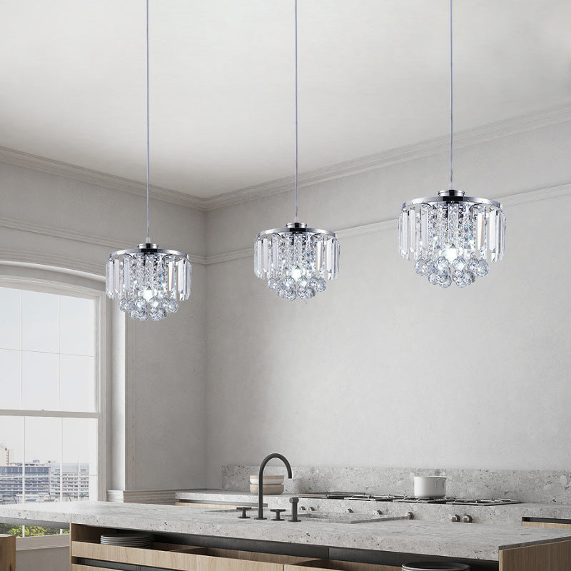 Clear Crystal  Linear Pendant Light - Kitchen Island | Sofary