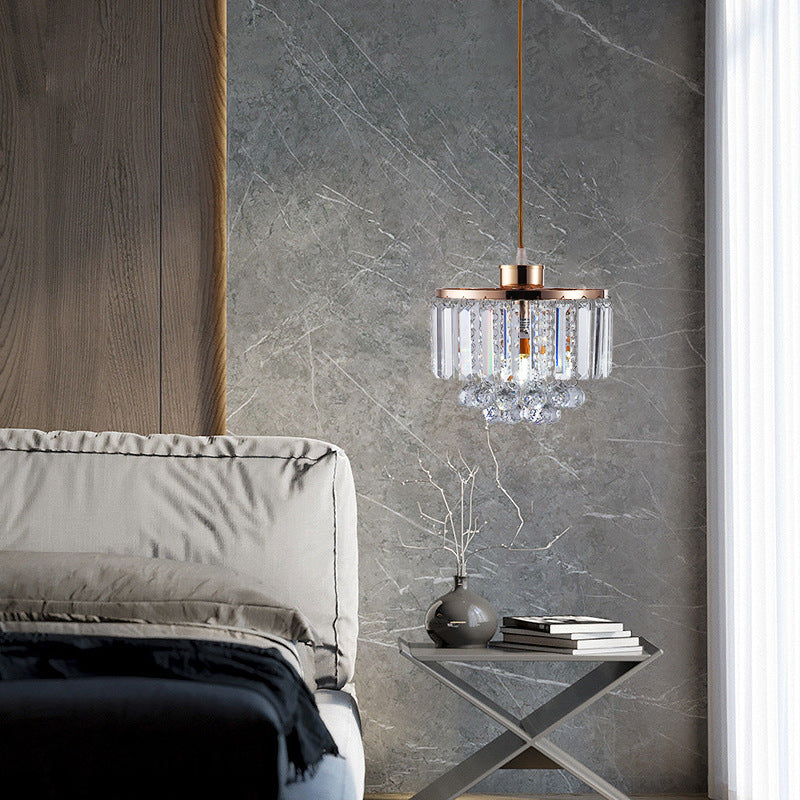 Clear Crystal Linear Pendant Light - Bedroom | Sofary