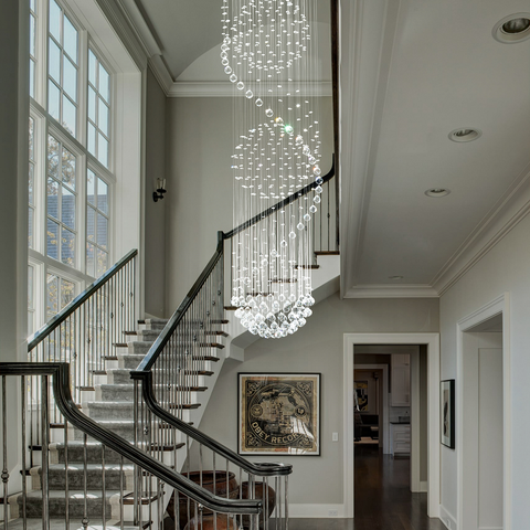Modern chandeliers for stairs discount