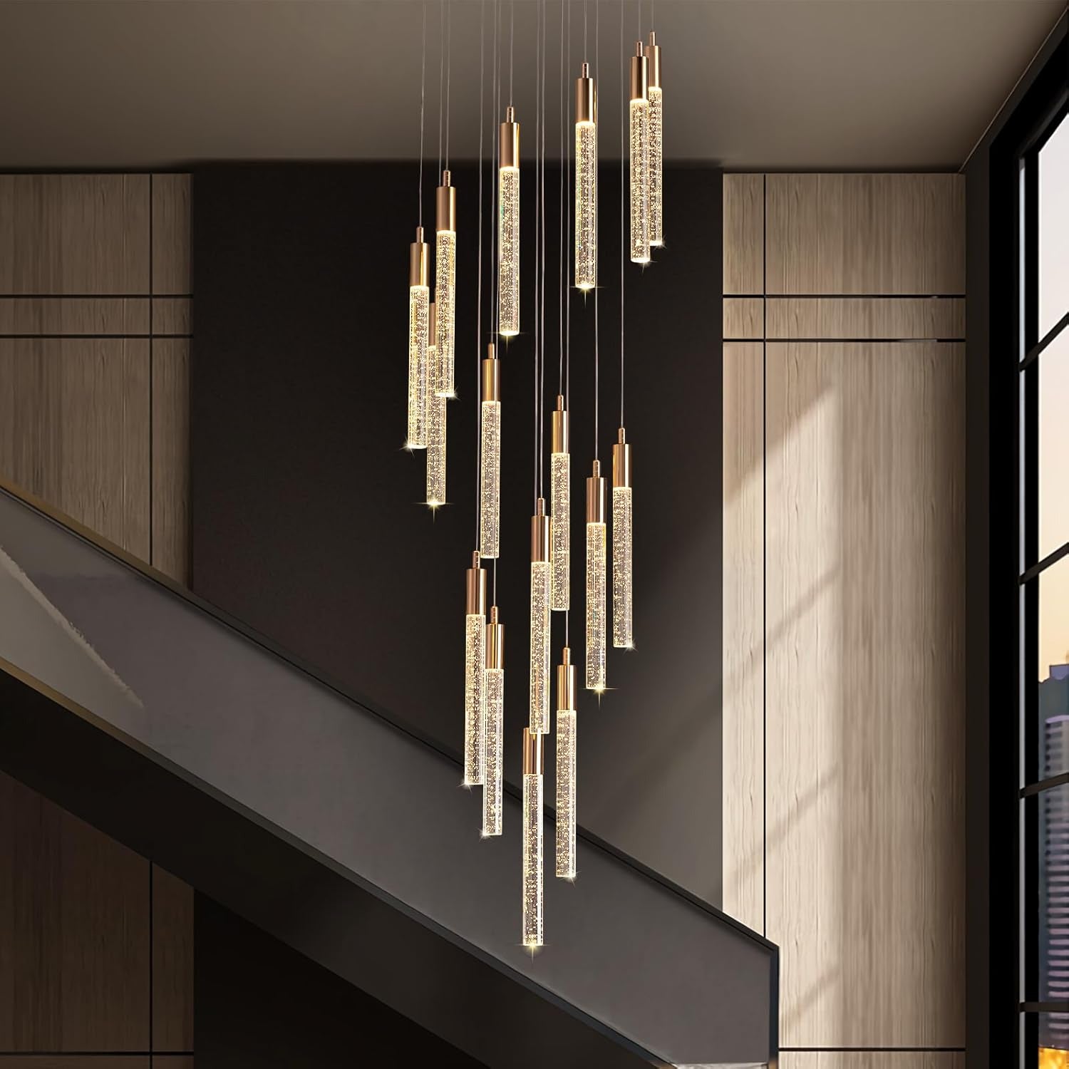 25 Lights High Ceiling Foyer Front Door Lighting