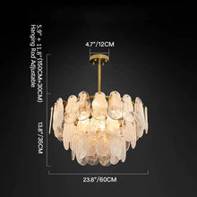 Tiered Cloud Glass Chandelier--size