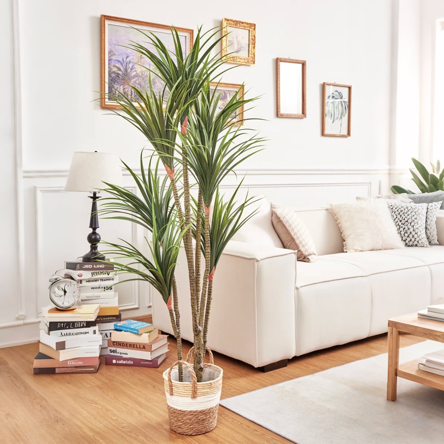 Artificial Yucca Tree in Pot – Realistic Faux Indoor Floor Plant for Home & Office Décor