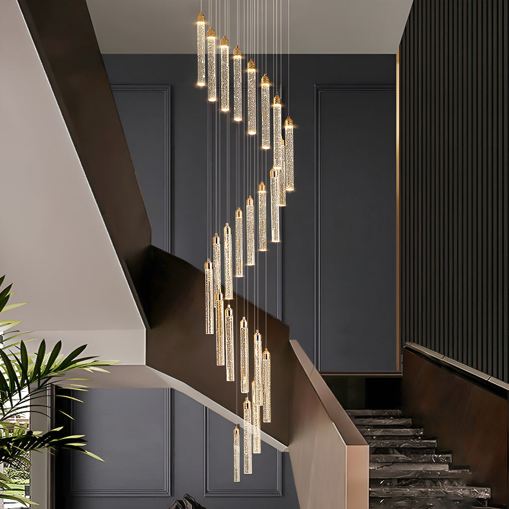 High Ceiling Foyer Chandelier | 25-Light Crystal | Sofary