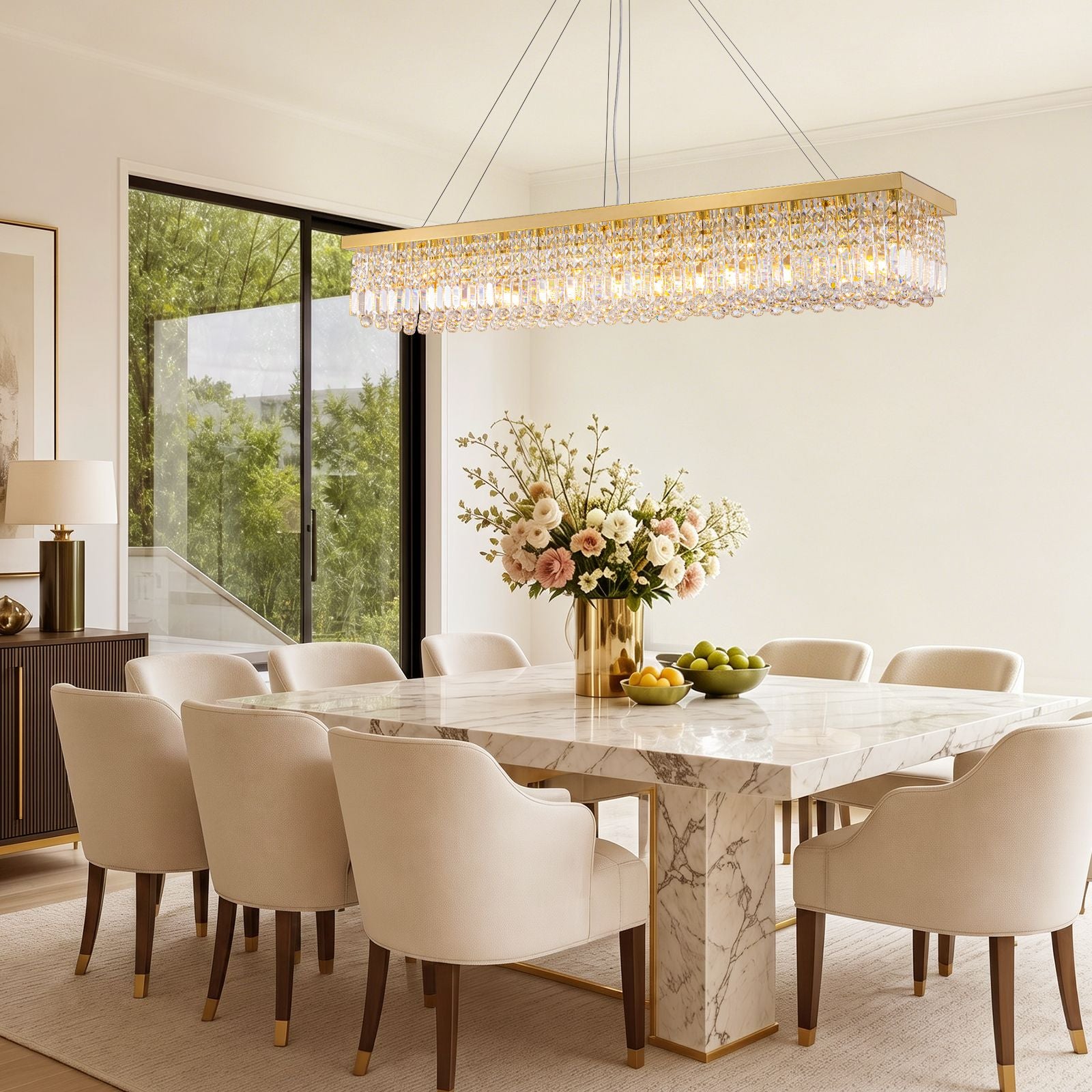 Verona Luxury Linear K9 Crystal Chandelier