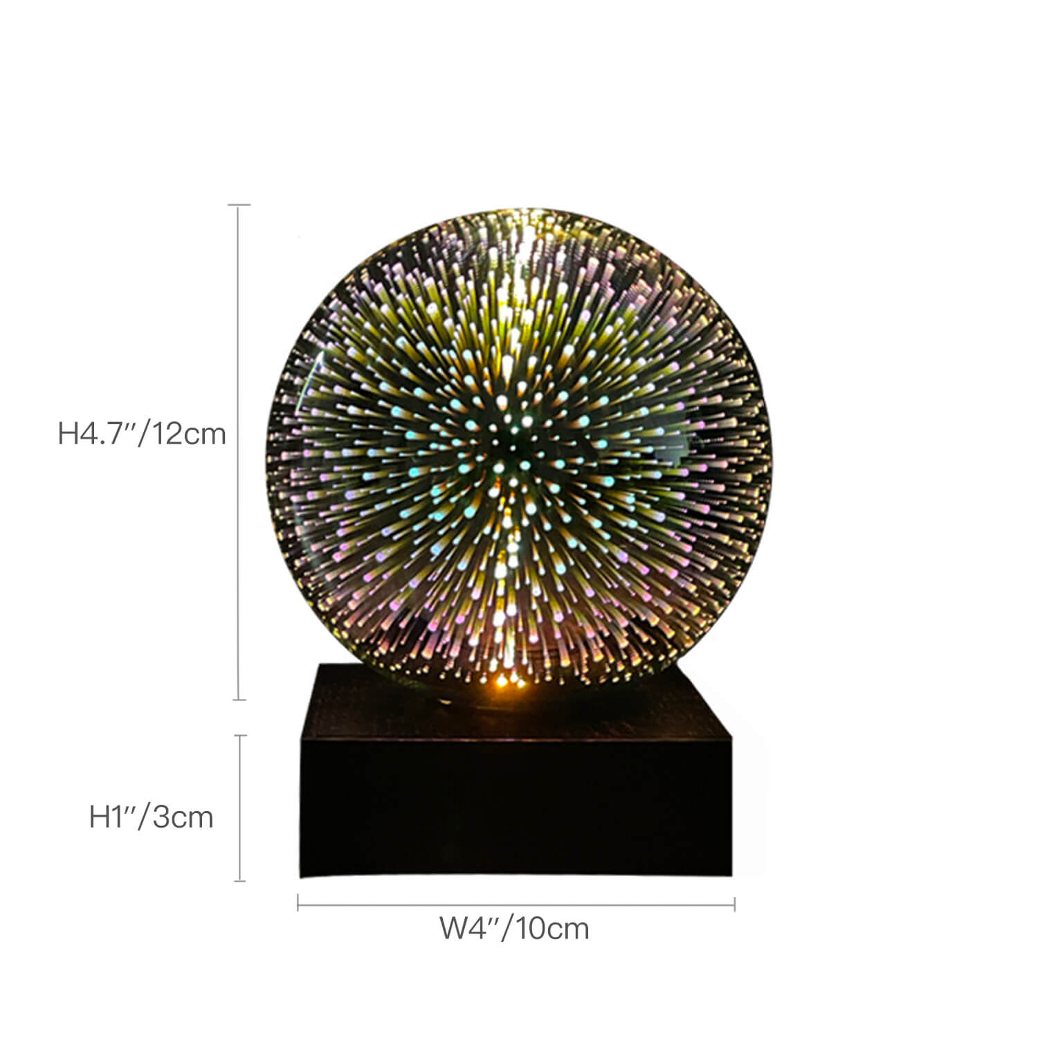 3D Colorful Glass Fireworks ART Table Light -size| Sofary