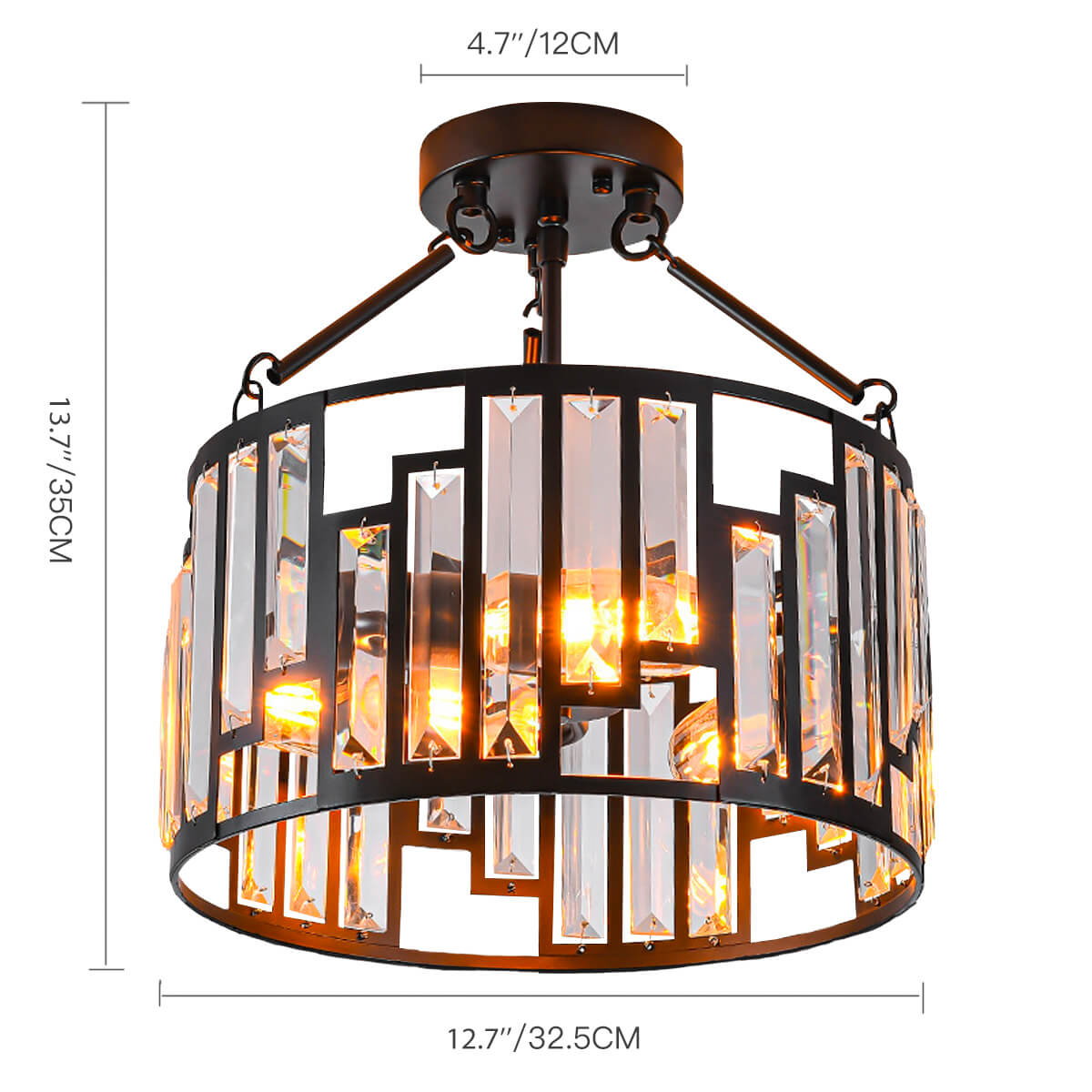 American-style-iron-pendant-lamp-Ceiling-light-dimensions  | Sofary