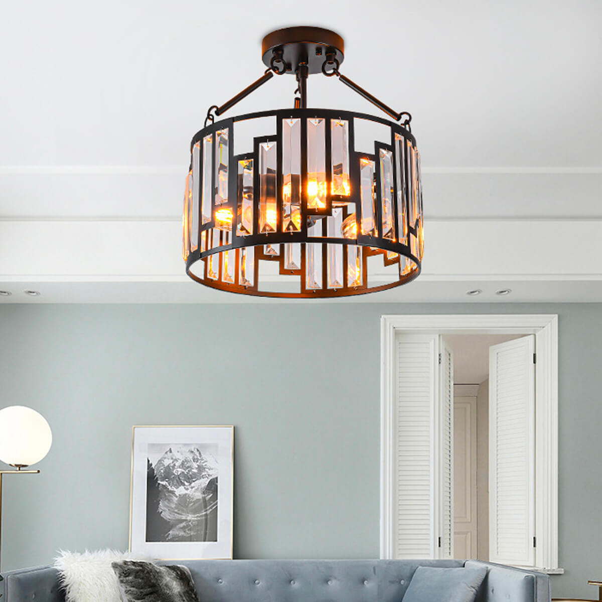 American-style-iron-pendant-lamp-Ceiling-light-living room1  | Sofary