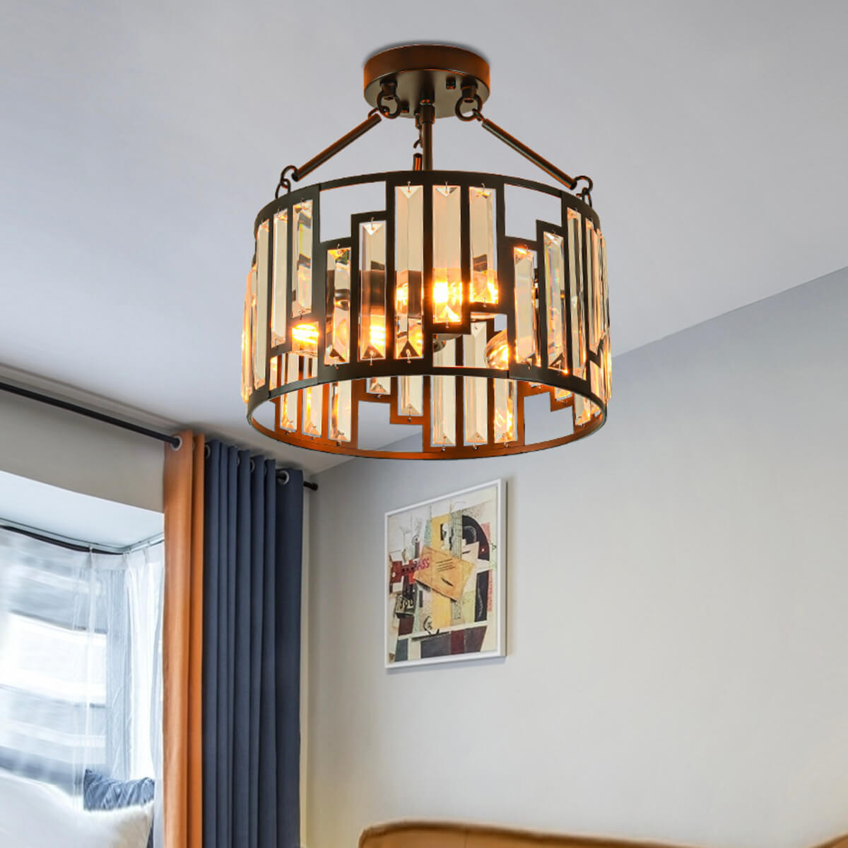 American-style-iron-pendant-lamp-Ceiling-light-living room2  | Sofary