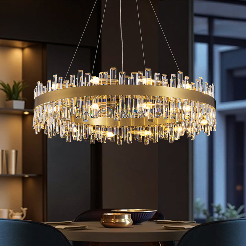Luxury Gold Brass Crystal Chandelier Collection