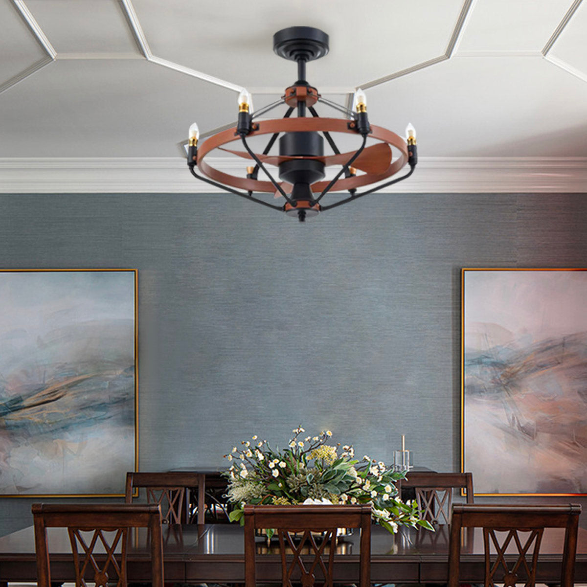 Dining room best sale fans with lights