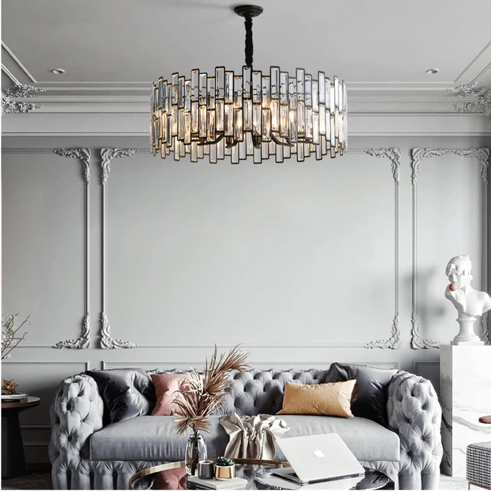 Clytia Modern Geometric Crystal Chandelier-Sofary Lighting