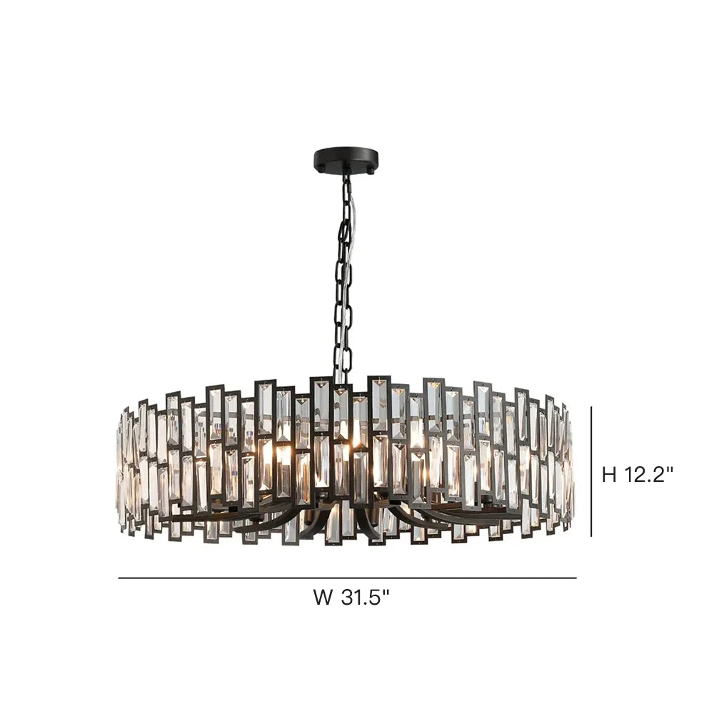 Clytia Modern Geometric Crystal Chandelier-Sofary Lighting