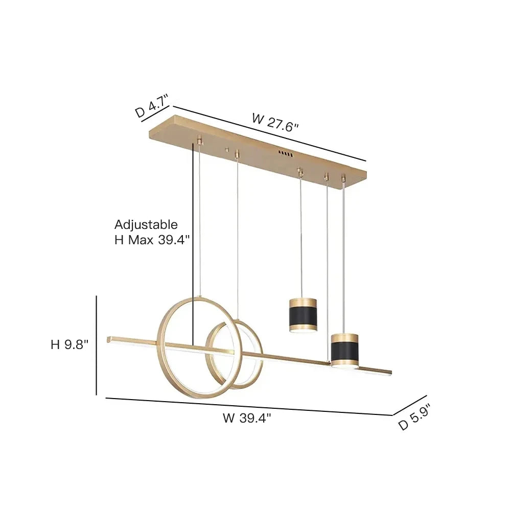 Geometric Linear Dining Room Chandelier-Sofary Lighting