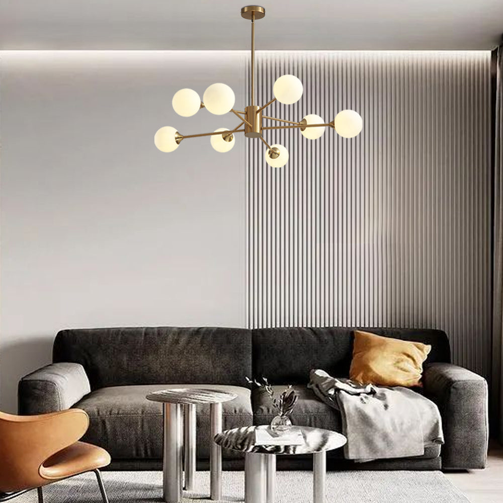Glass Globes Sputnik Radial Chandelier - Living Room | Sofary