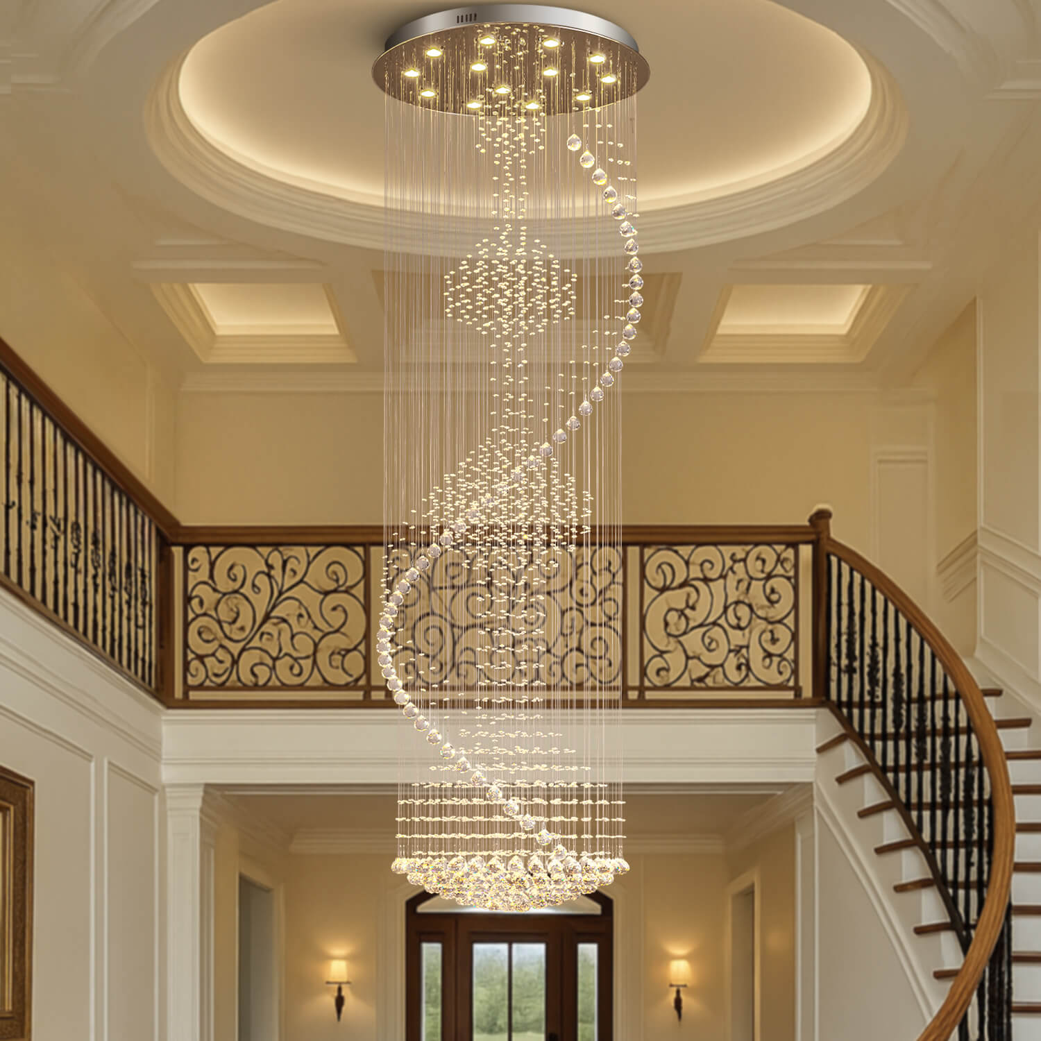 Large_Raindrop_Crystal_Chandelier_Ball_Shape_-_Living_Room-CH021